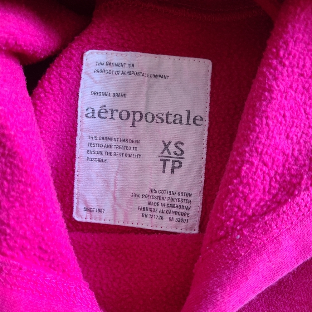 Aero pink hoodie size xs Sweatshirt junior teen - Picture 2 of 3